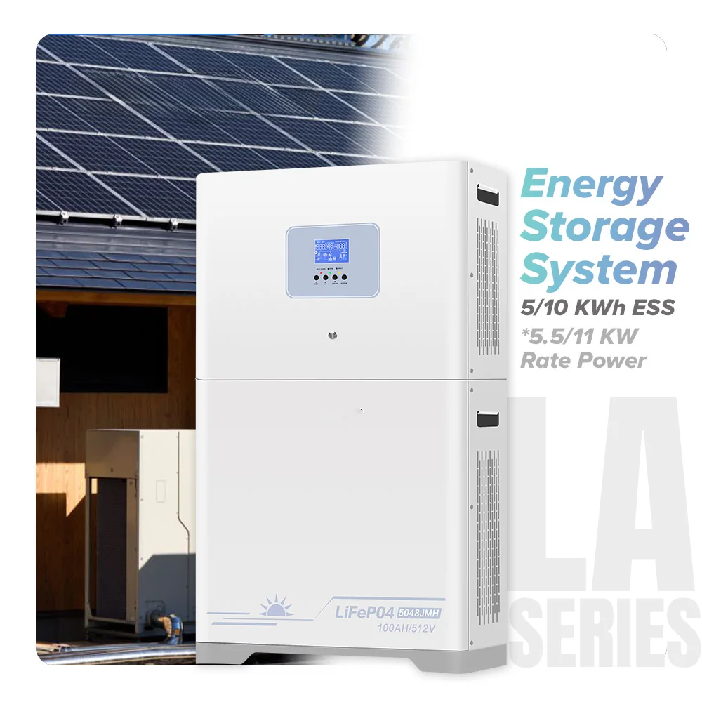 ESS LiFePO4 Lithium Ion Battery 5kw 10kw 11kw 51.2V 100ah 200ah 48V with hybrid solar inverter all in one Energy Storage system