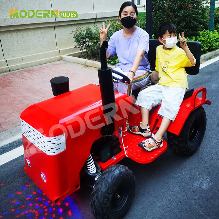 Square parent-child luminous amusement car mini tractor rides electric bumper cars for sale