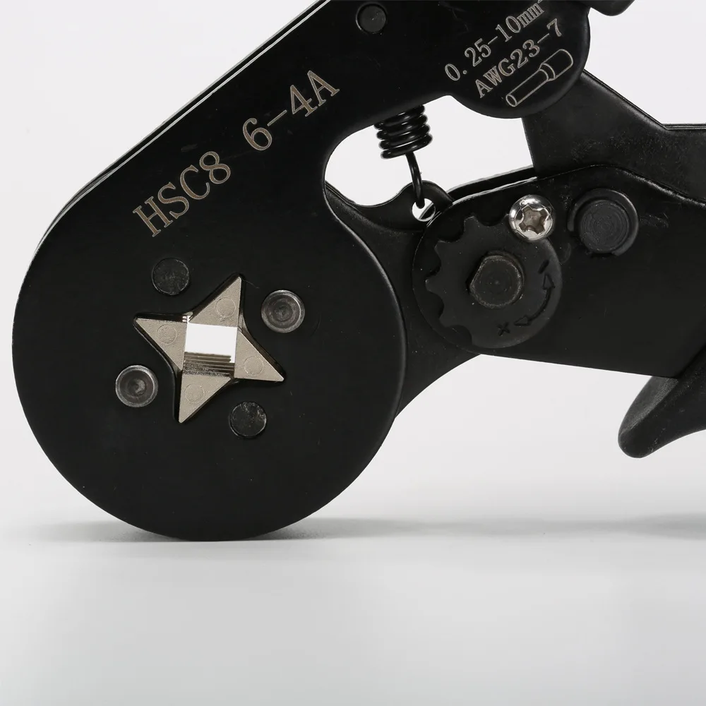 European tubular terminal HSC8 6-4A+1200 crimping pliers insulation crimping pliers manual tool set Red blue handle white head