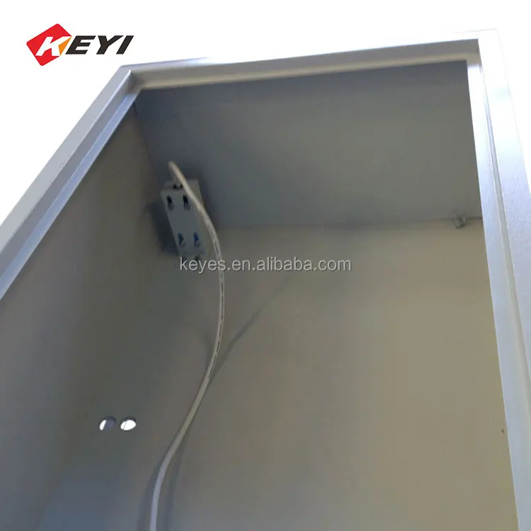 Customized Tobacco Store Metal 8 Tier Cigarette Lockable Display Cabinet With Left and Right Sliding Door