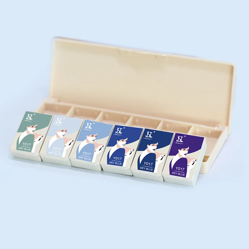 HS лак для ногтей твердой грязи Гель-лак набор с кистью частная марка 6 видов цветов однотонные Крем Гель-лак