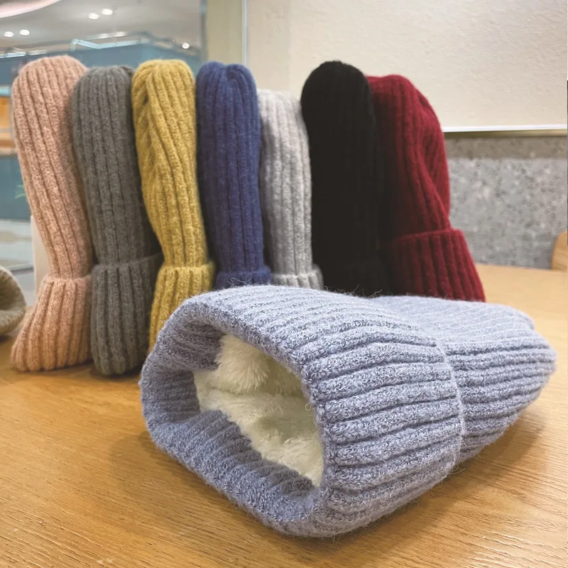 New Design fashion Custom crochet Knitted women men distressed beanie thick winter hat