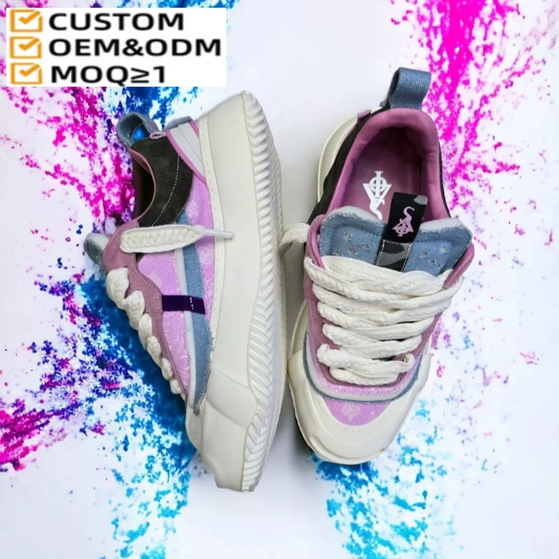 Custom Fashion Classic Shoes Men Hip Hop Shoes Fashion Clunky Sneakers for Men Casual Travel Mens Walking Shoes Low Top Sneakers