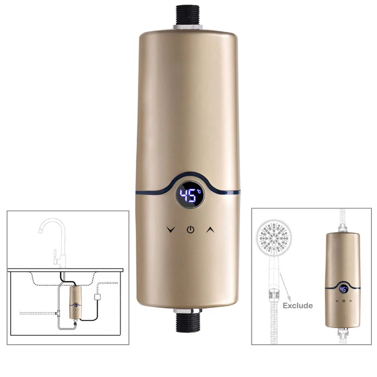 
High speed 5.5KW instant tankless mini kitchen atautomatic electric water heater 