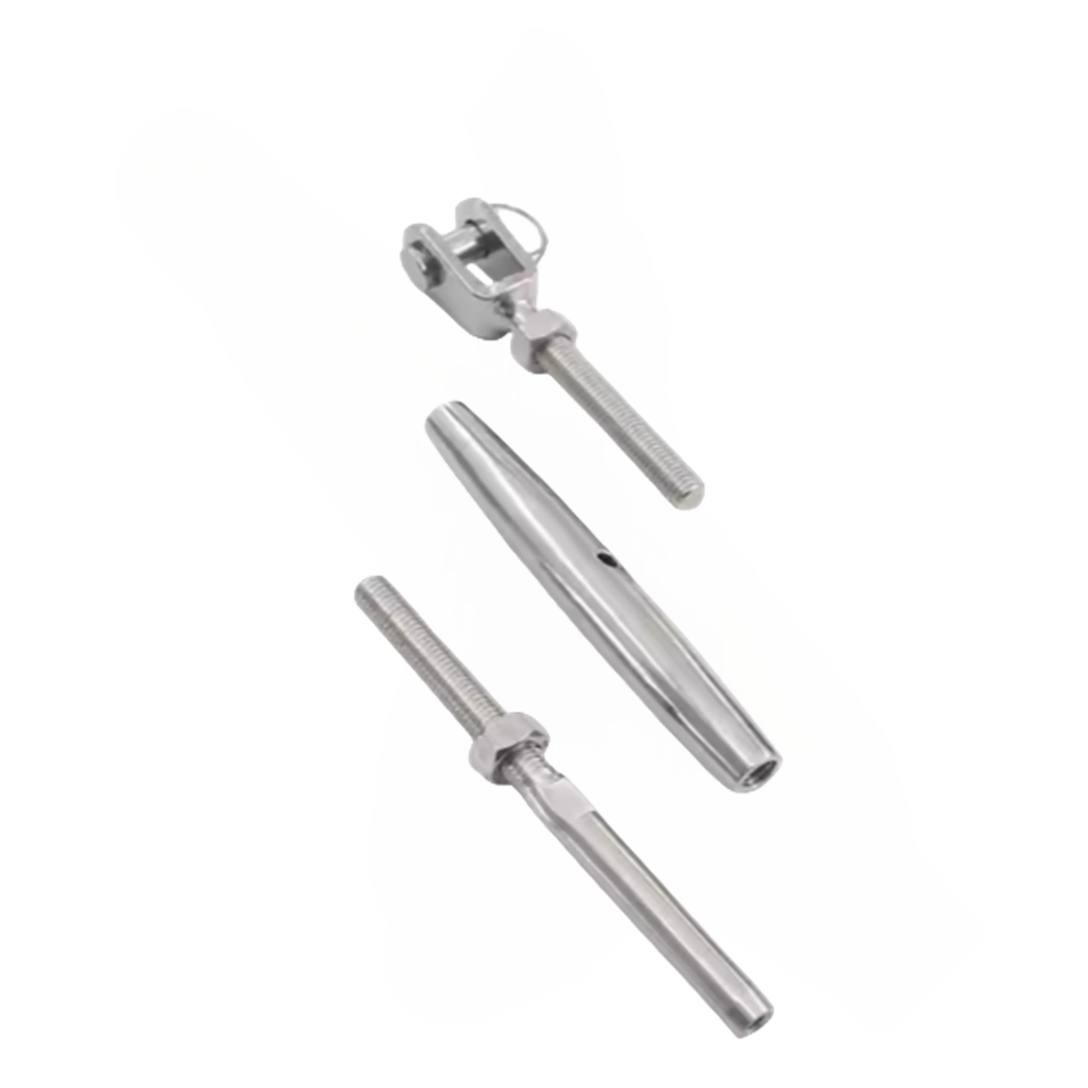 Supply Customized Stainless Steel Jaw Swage Stud Turnbuckle Fork Jaw End Fitting Deck Cable Railing Hardware Kit Wire Rope Cable