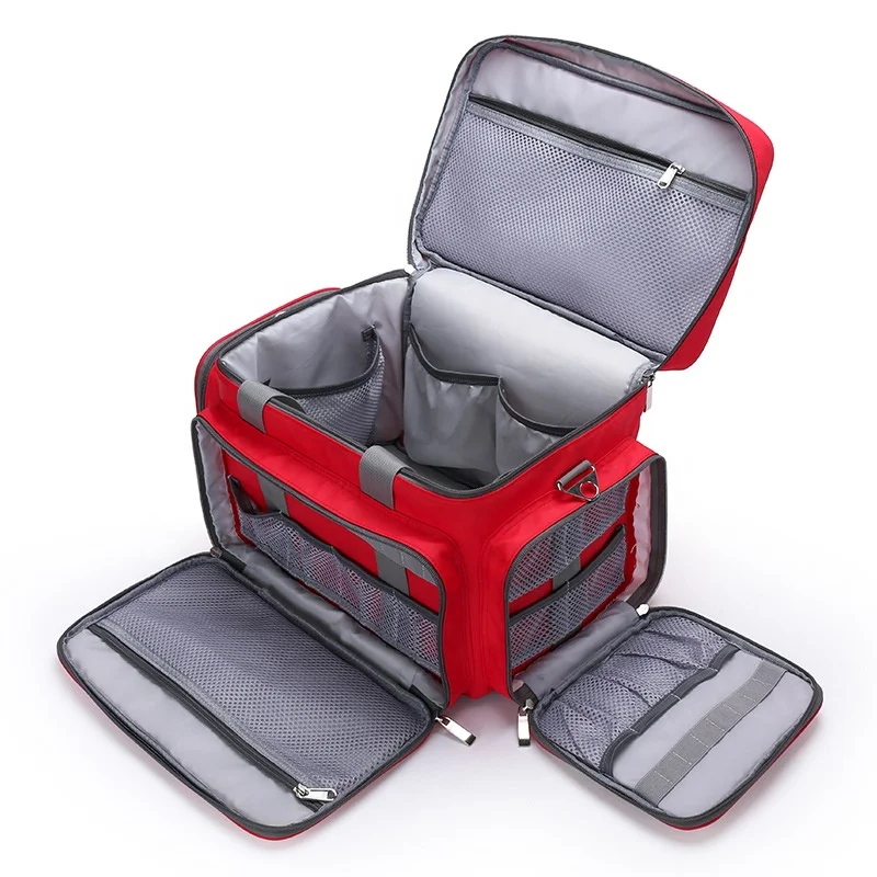 Portable handbag nurse oxygen fire rescue first aid kit empty large bag backpack medical sac overdose packaging for midwifery