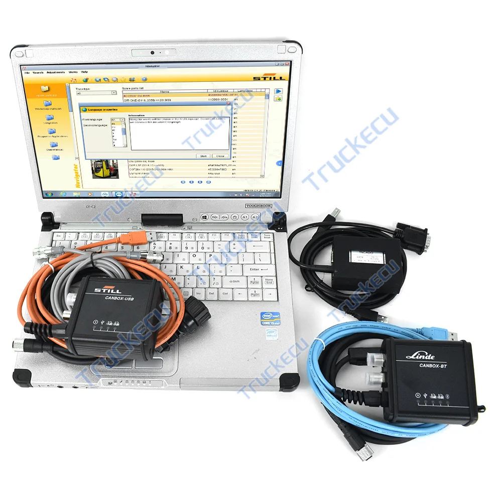 CF C2 Laptop Forklift Truck Diagnostic tool for LINDE BT pathfinder Jungheinrich Judit Incado Box original Still Canbox -steds