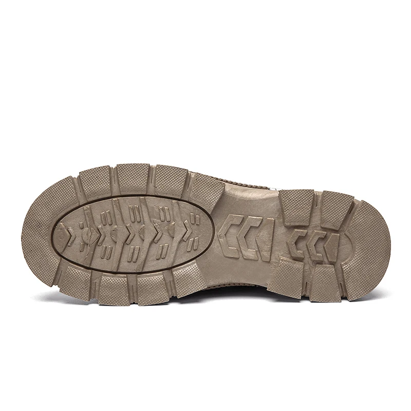 High-top Martin boots mid-boot boots, trendy street shoes knitting collar men shoes