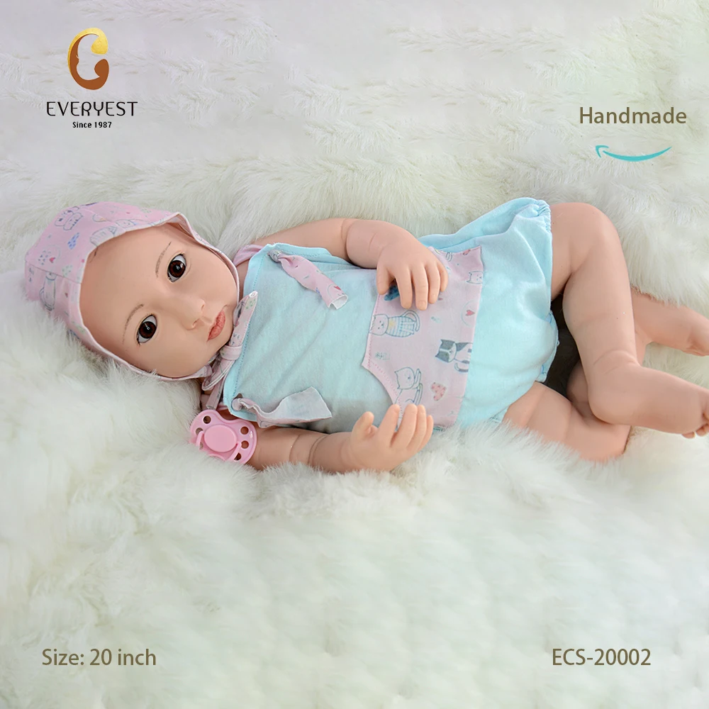 Quality 20 inch realistic baby dolls silicone full body reborn dolls silicone newborn baby girl