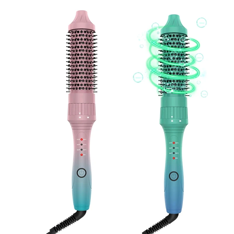 Professional Thermal Ceramic Round Brush heated Round Brush Electricthermal hair straightener comb