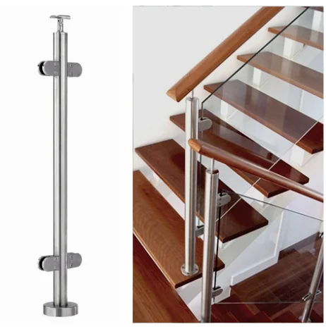 Hot Design Rod Bar Pipe Railing Vertical Handrail For Curved Stairs Customized Guard Round Tube Rod Railing