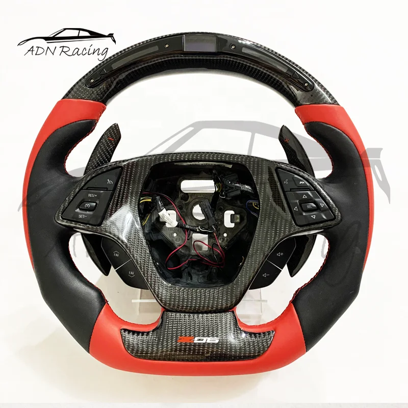 Carbon Fiber Custom Steering Wheel For CHEVROLET CORVETTE C7 CZ06 CZ07