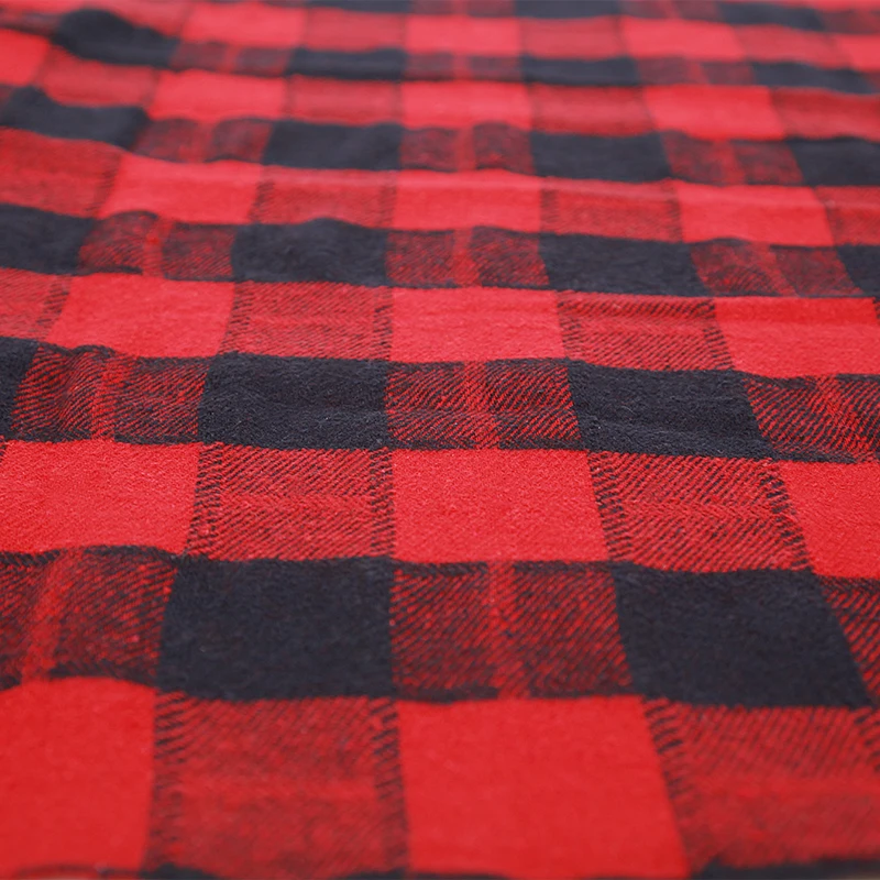 wholesale T/C polyester cotton shirt  yarn dyed flannel fabric