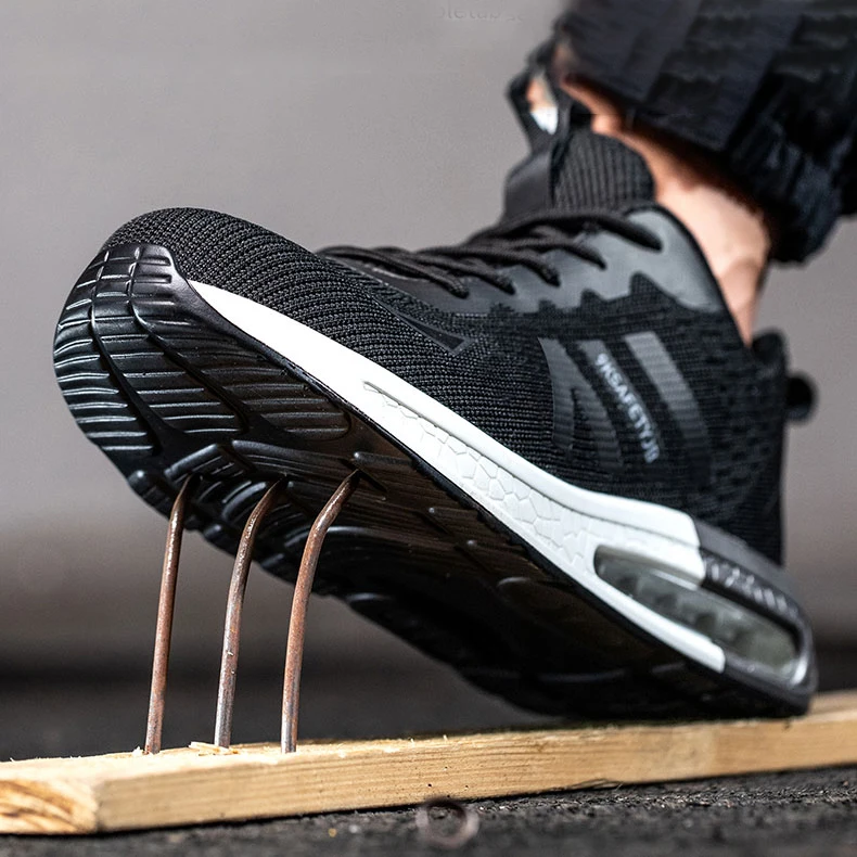 Dropshipping wholesale price safety shoes with cushion anti-slip high quality custom steel toe working shoes