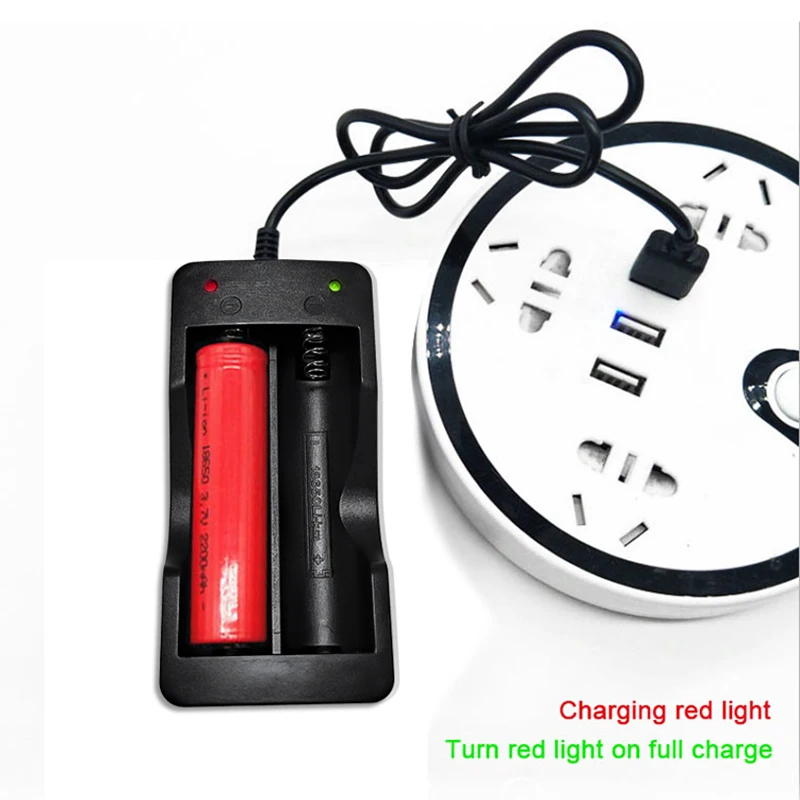 PUJIMAX Universal Dual Slots Battery Charger For 18650 Liion Batteries With USB Cable Electronic Equipment
