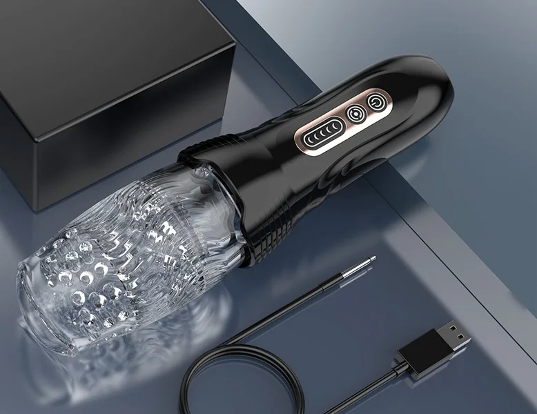 LOVE Sex toy wholesale shop visual window telescopic rotary deep throat wrap penis trainer to esensitize the penis