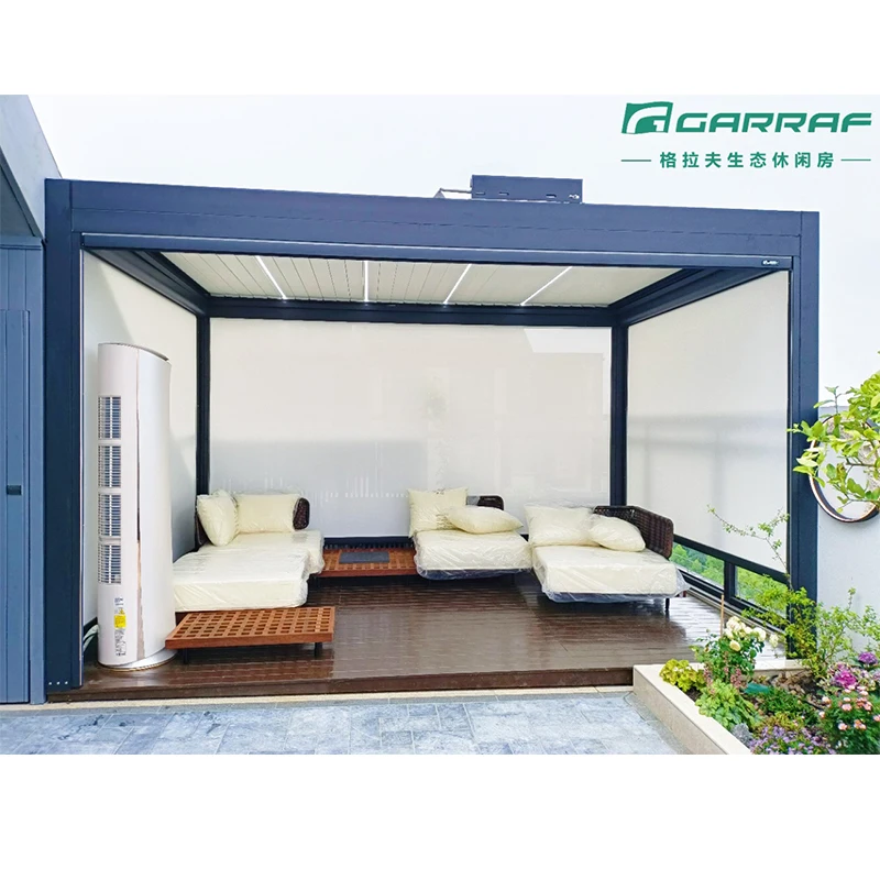 Adjustable Terrace Roofing Pergola Retractable Pergola Aluminum Usine Aluminum Garden Metal Aluminum Pergola