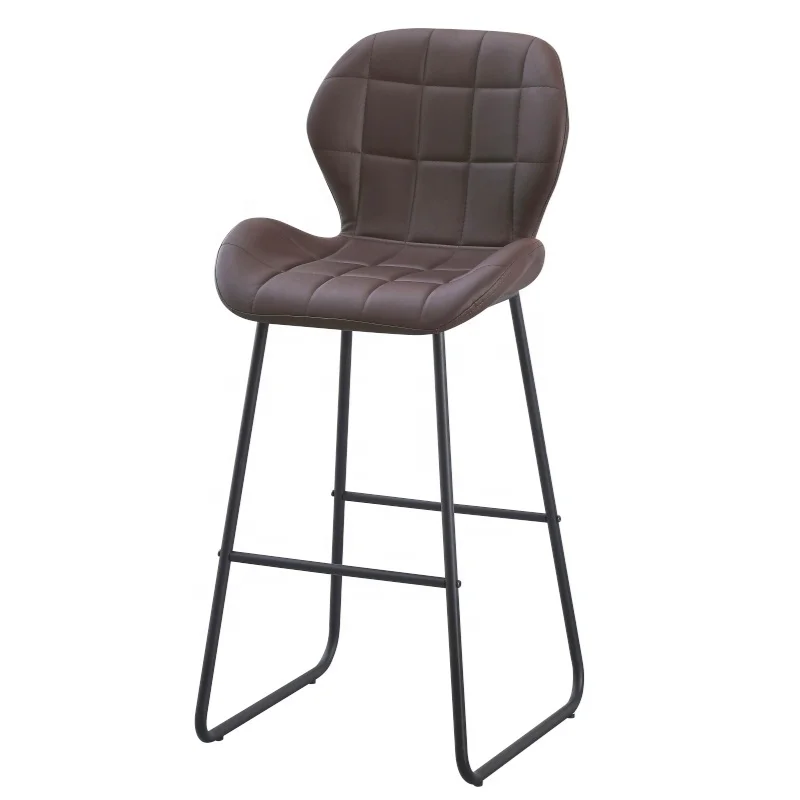 Hot New Products Modern PU Bar Stools With High Quality Metal Frame High Legs For Apartment Use