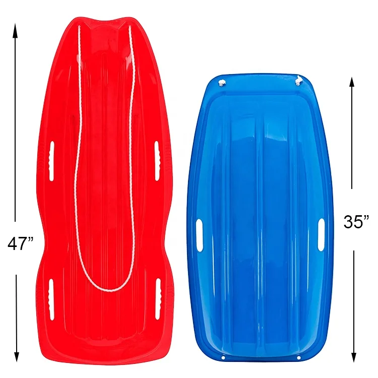 Winter Outdoor Sports Ski Equipment Plastic Toboggan Snow Sledge for Sale as Christmas Gift