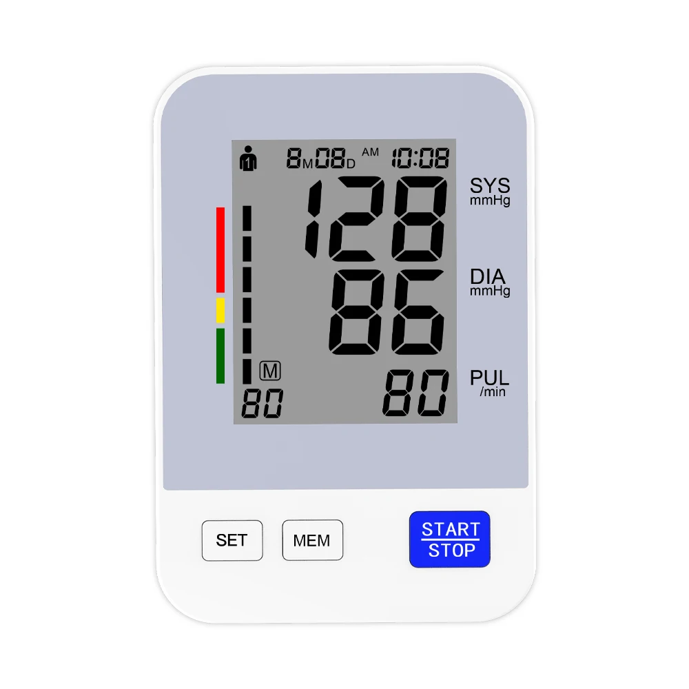 Manufacturer CE New Design Upper Arm Digital BP Machine Automatic Digital BP Monitor Blood Pressure Monitor