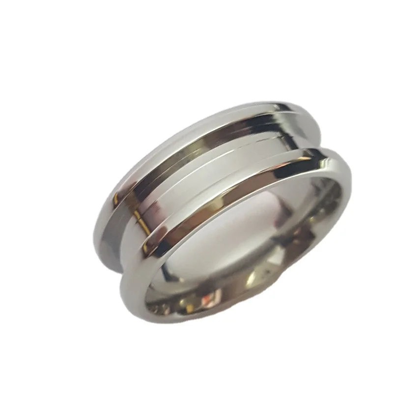 Factory Cheap wholesale blank ring for inlay stainless steel