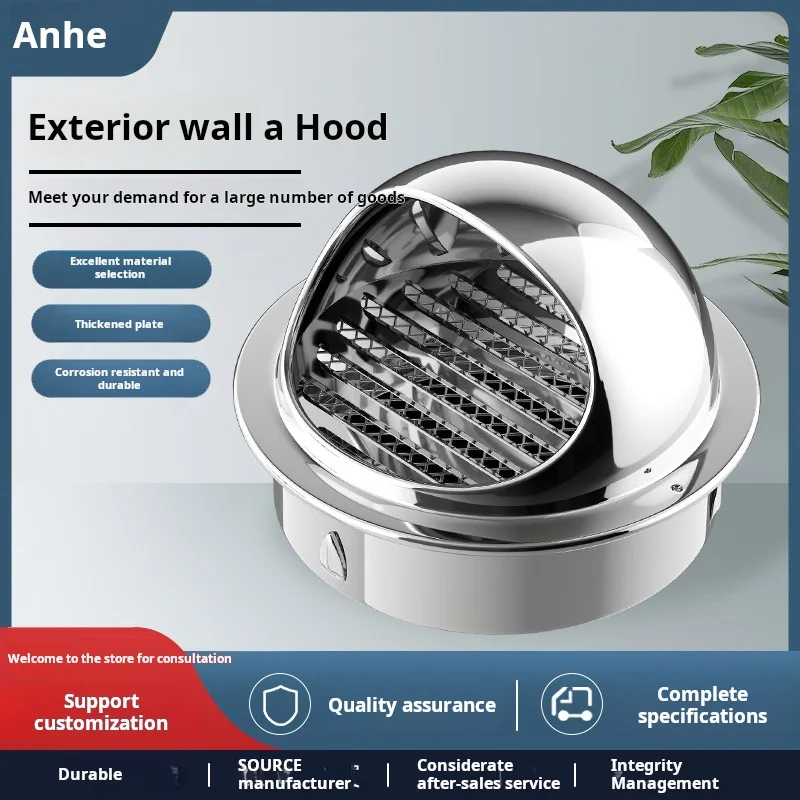 Customized Logo 100mm 4 Inch Stainless Steel Wall Round Air Vent Diffuser Waterproof Air Vent Cover Diffuser