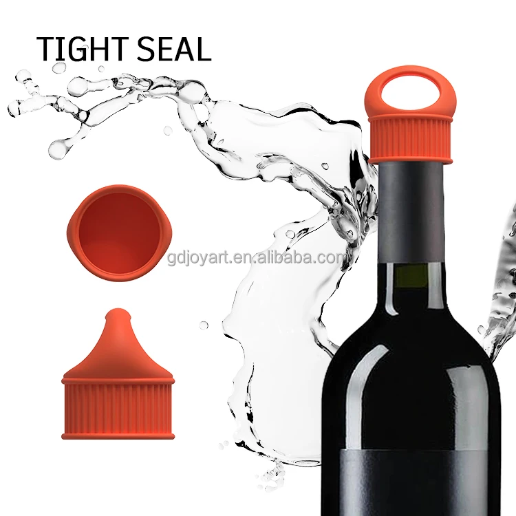 Creative silicone bottle stopper Bright red wine bottle plug Sealed cork beer bottle soft rubber leak-proof plug
