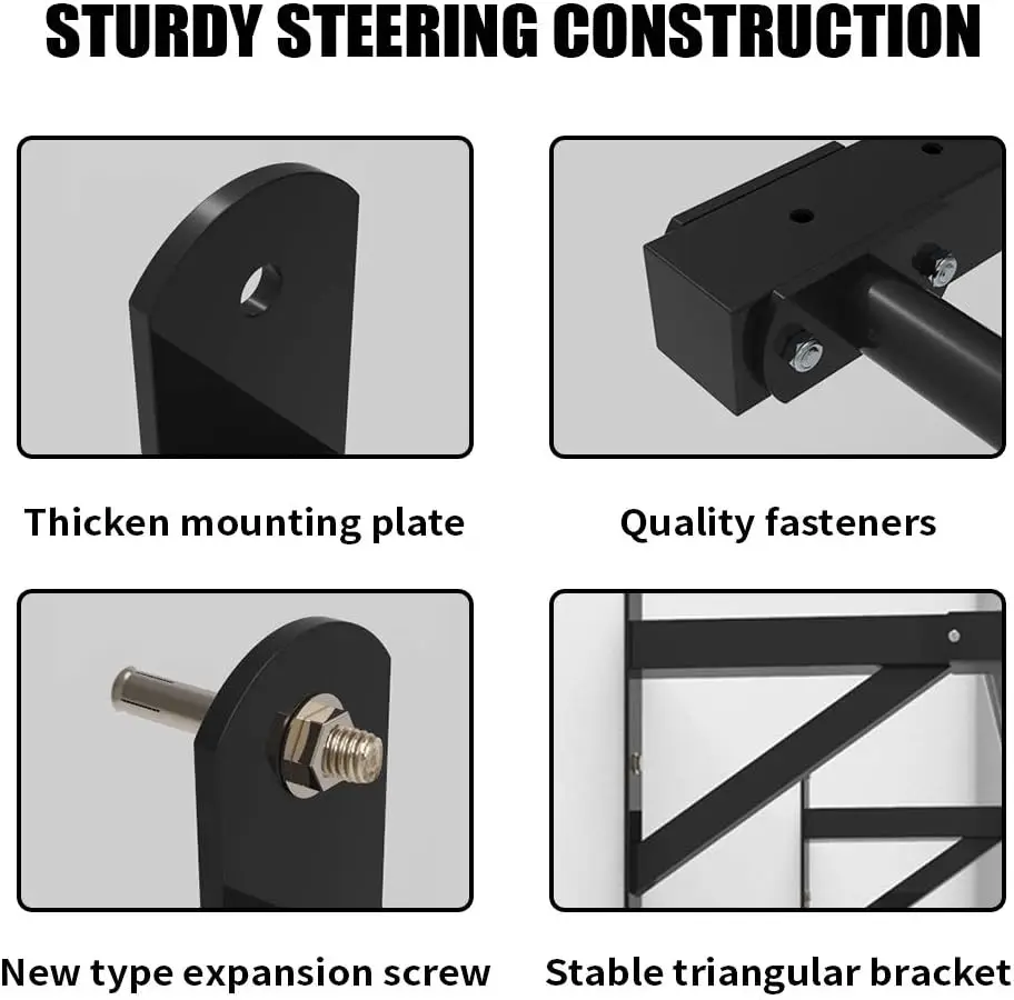 ZYFIT Heavy Duty Wall Mounted Pull up Bar Wall Mounted Pull up Bar Dip Station for home gym