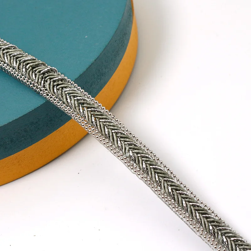 Fancy iron-on rhinestone strip back glue hot drill diy clothes shoes hats clothing hotfix beaded chain lace trims for dress