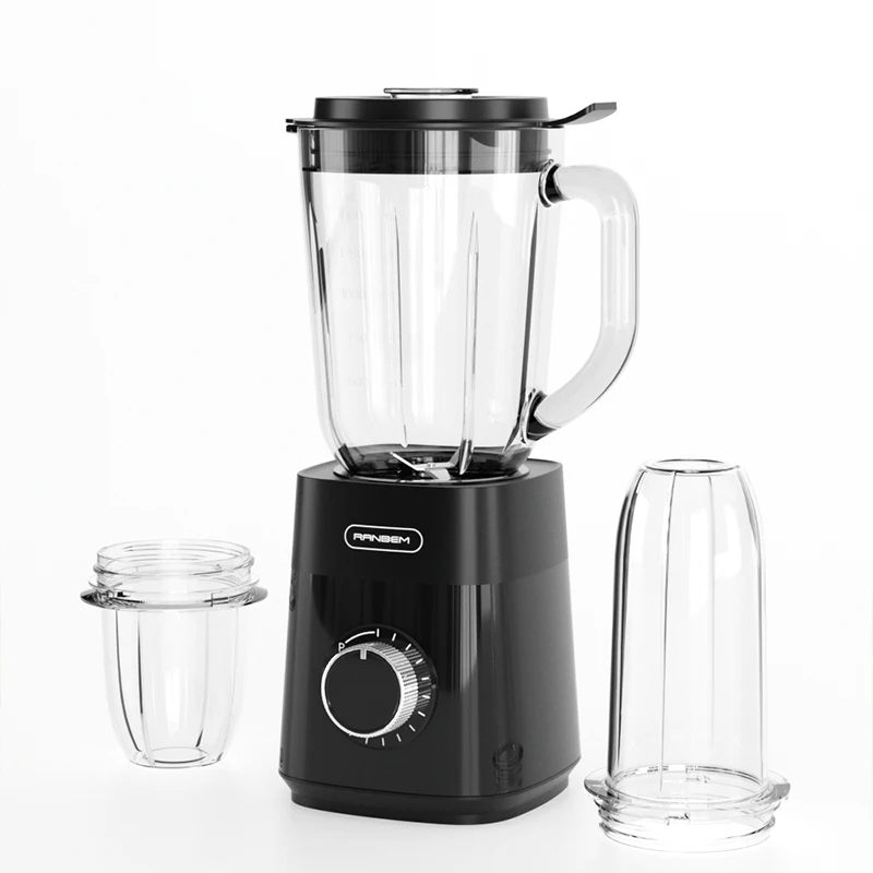 RANBEM 7620# F Grade Motor 1.5L Pitcher Milkshake Juice Blender with Removable Stainless Steel Blades for Easy Cleaning
