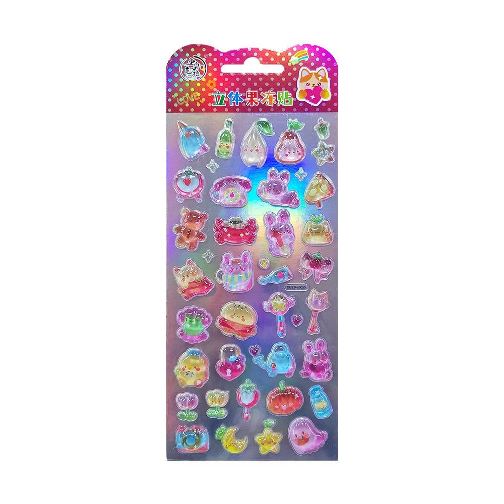 High quality creative Cute Jelly Decorative Stickers for Decorative headphone