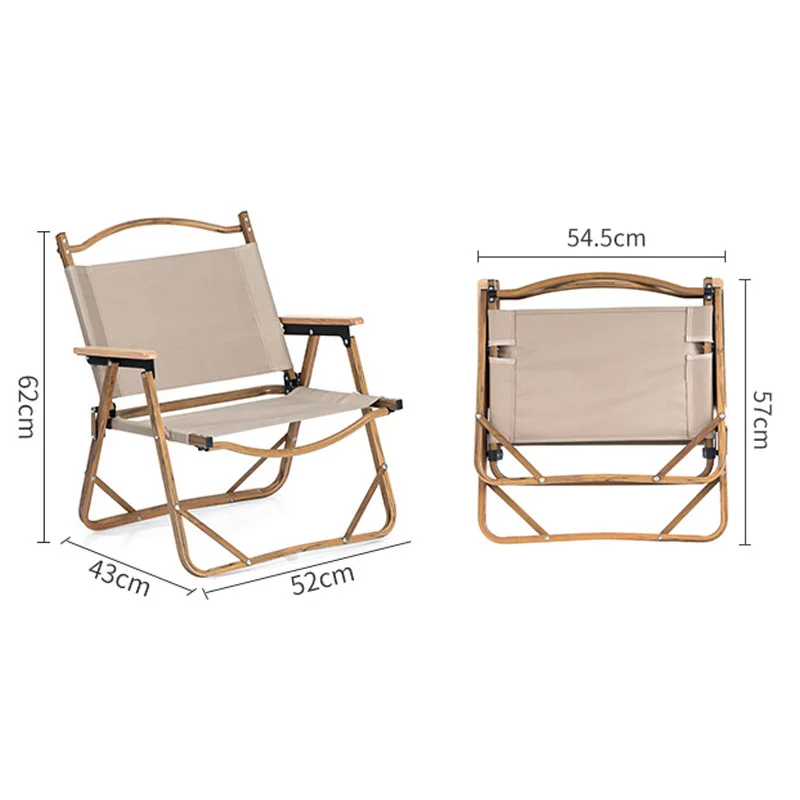 2022 Top seller camping gear wood grain aluminum folding camping chair for furniture outdoor