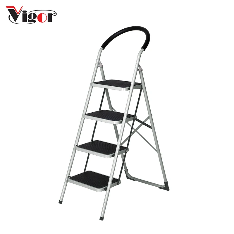 New Ladder Multi Purpose Ladder Folding 4 Steps Ladder With Safety Handrail