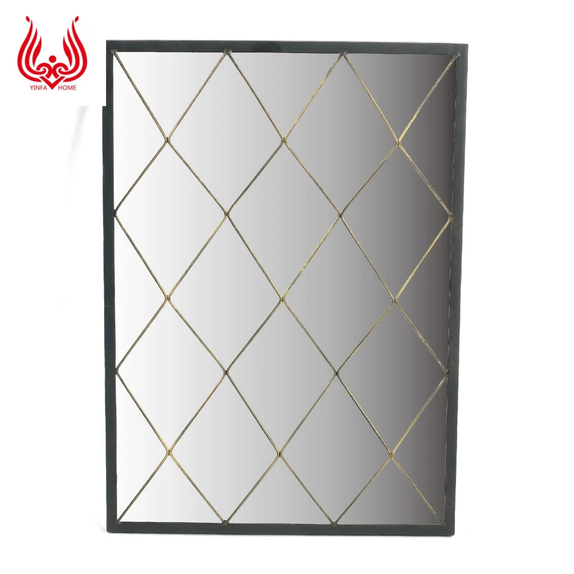 Amazon Hot Nordic Naive Ornate Wall Mirror 22' Oversize Metal Decorative Mirror with Ring Inspired Hanging Wall  Mirror