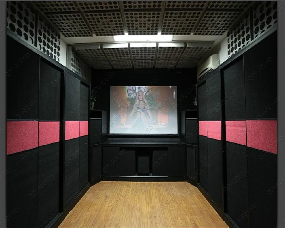 9mm/12mm Eco High Density Polyester Fiber Acoustic Panel PET Felt Sound Absorbing Ceiling Acoustic Panels