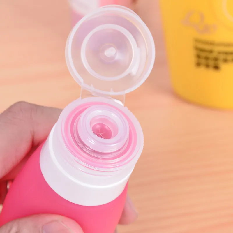 37ml 60ml 89ml bottle portable soft silicone travel bottle set squeeze tube container
