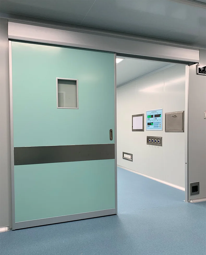 High Quality Stainless Steel Airtight Flush Sliding Hermetic Hospital Operating Room Cleanroom Electric Sliding Door