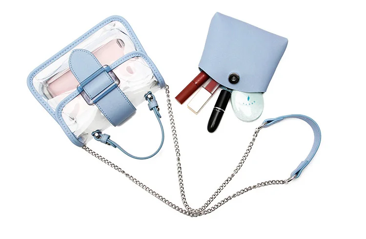 Wholesale Transparent Clear PVC Women Handbags Fashion Tote Beach Bag Ladies Shoulder Bag