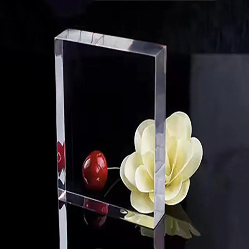 Custom Transparent Durable Perspex Scratch Resistant Organic Glass Embedded Large Clear Unbreakable Acrylic Glass