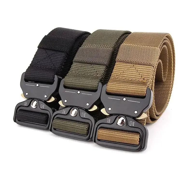 Ремень с автоматической пряжкой тактические холщовые тканевые ремни нейлоновый мужской тканевый ремень