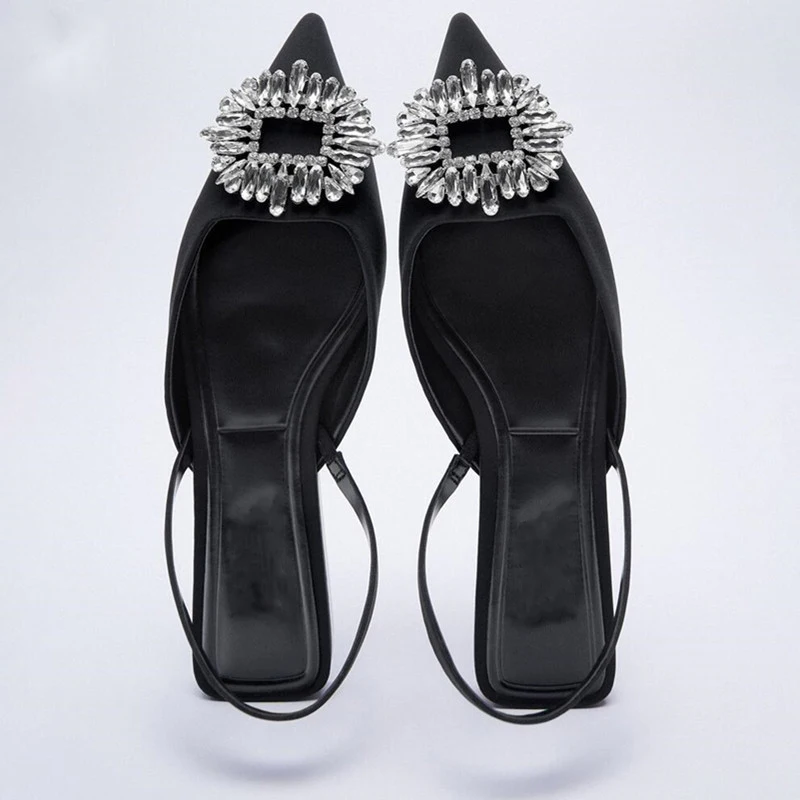 New Design Women High Heels Pumps Elegant Thin Heels Pointed Toe Crystal Diamond Sandals Wholesale party wedding dress Ladies