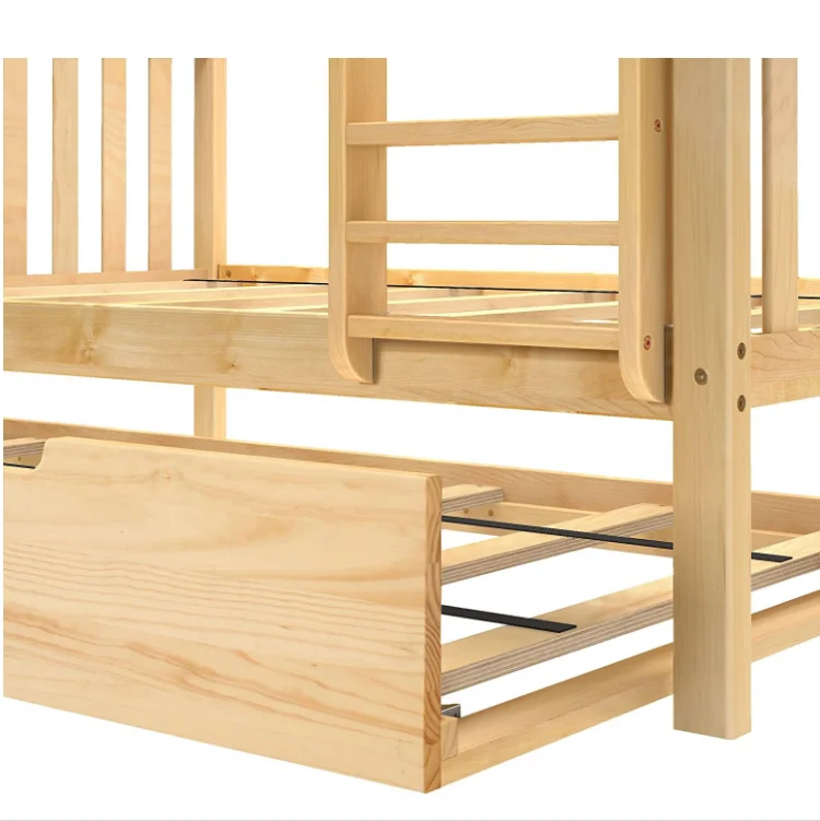 solid wooden kids bunk bed children bunk bed bedroom furniture modern kids bed