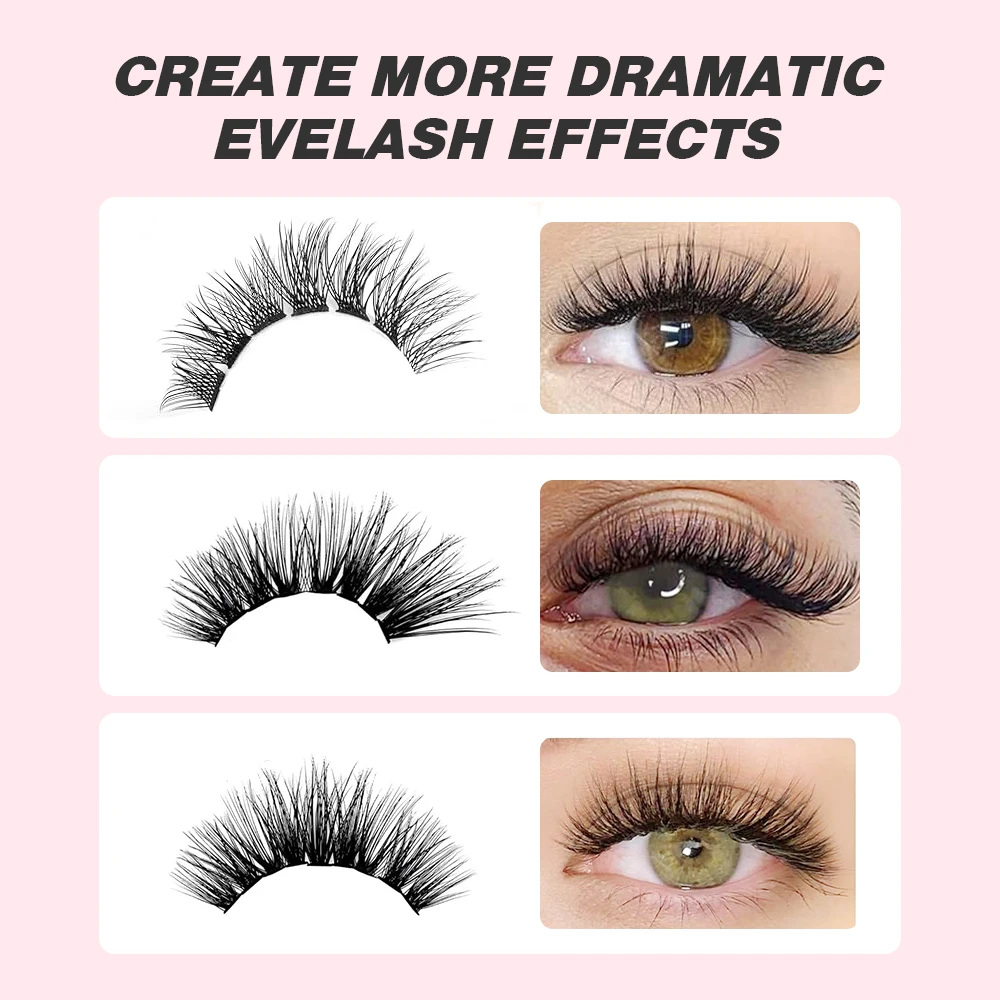 Gollee Professional Fox Mink Cat Eye Dd Curl Custom Logo 20Mm 25Mm Diy Segment Strip Eyelash Lash Cluster Extension Glue Kit