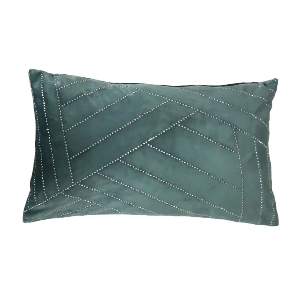 Luxury Black Cushion With 30x50cm With Gold Geometric Print Pattern Pillowcases With Small Quantity and Fast Delivery