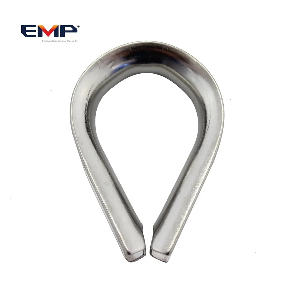 Heavy Duty Stainless Marine Winch Wire Rope Cable Lifting Tube Thimble