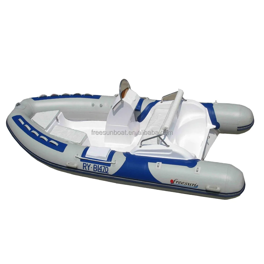 12ft Best-selling Deep V Fiberglass Hull RIB 360 PVC Tube  With Center Console and Seat and EVA for Ocean Fishing