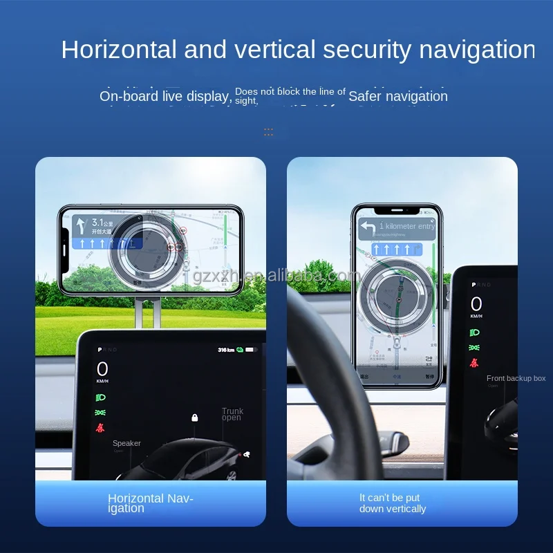 New Magnetic Car Mobile Phone Holder Metal Adjustable Holder Stand Universal Laptop Cell Phone Magnet Car Phone Mount