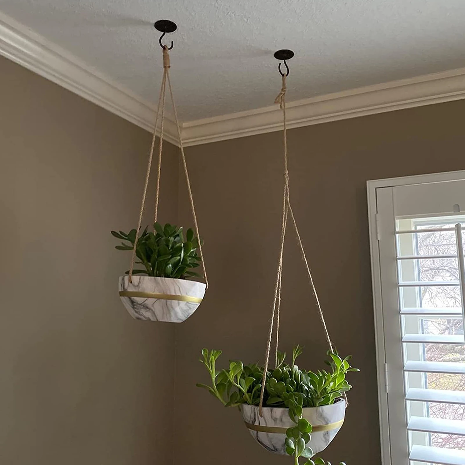 Metal Sturdy Wall Mount Ceiling Hooks Plant Ceiling Hanger Plant Bracket for Hanging Bird Feeders Wind Chimes Lanterns