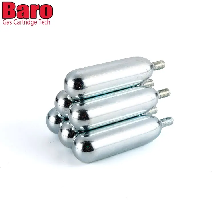 High Quality Reasonable Price Carbon Steel Tire Air Gas Refill 38g CO2 Cartridge Gas Bottle 38g CO2 Cylinder