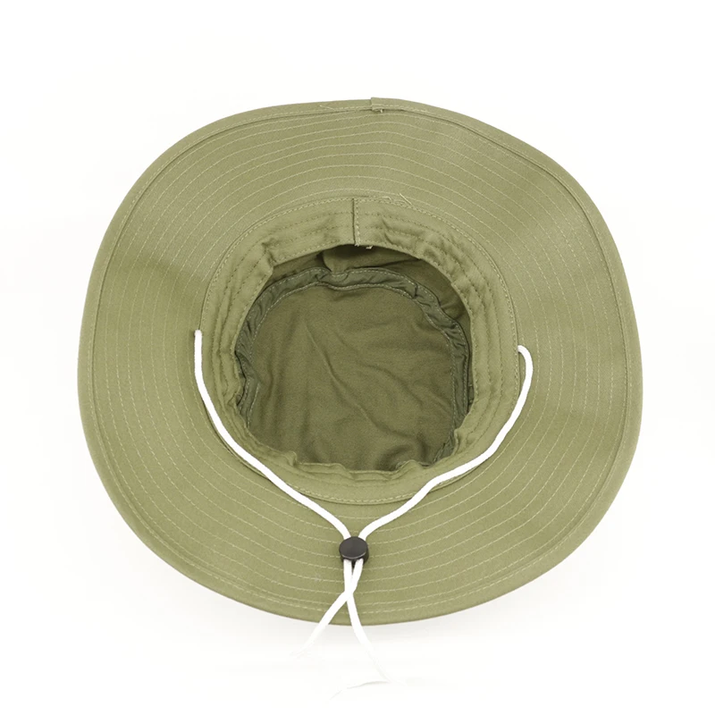 Customized Embroidery Logo Foldable Fisherman Safari Bucket Hats with String